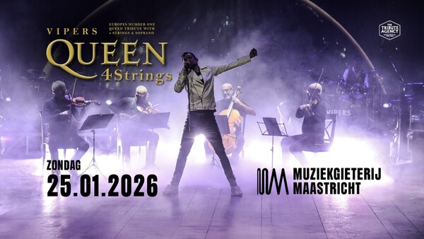 Zondag 25 januari 2026 - QUEEN4Strings (It) - Muziekgieterij Maastricht - Aanvang 19.30 u - STAconcert