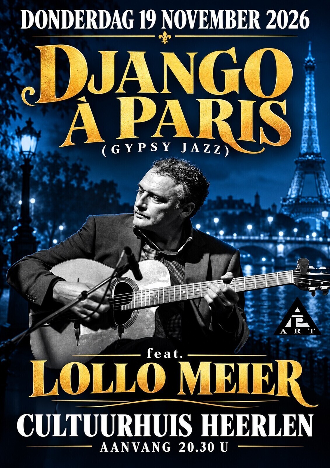 Donderdag 19 november 2026 - Djangó à Paris (gypsy jazz/world) - Cultuurhuis Heerlen - Aanvang 20.30 u 