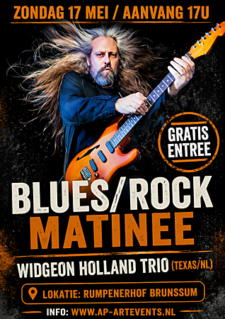 Zondag 17 mei 2026 - The Widgeon Holland Trio (Texas/NL) - Rumpenerhof Brunssum - Aanvang 17 u  - GRATIS ENTREE